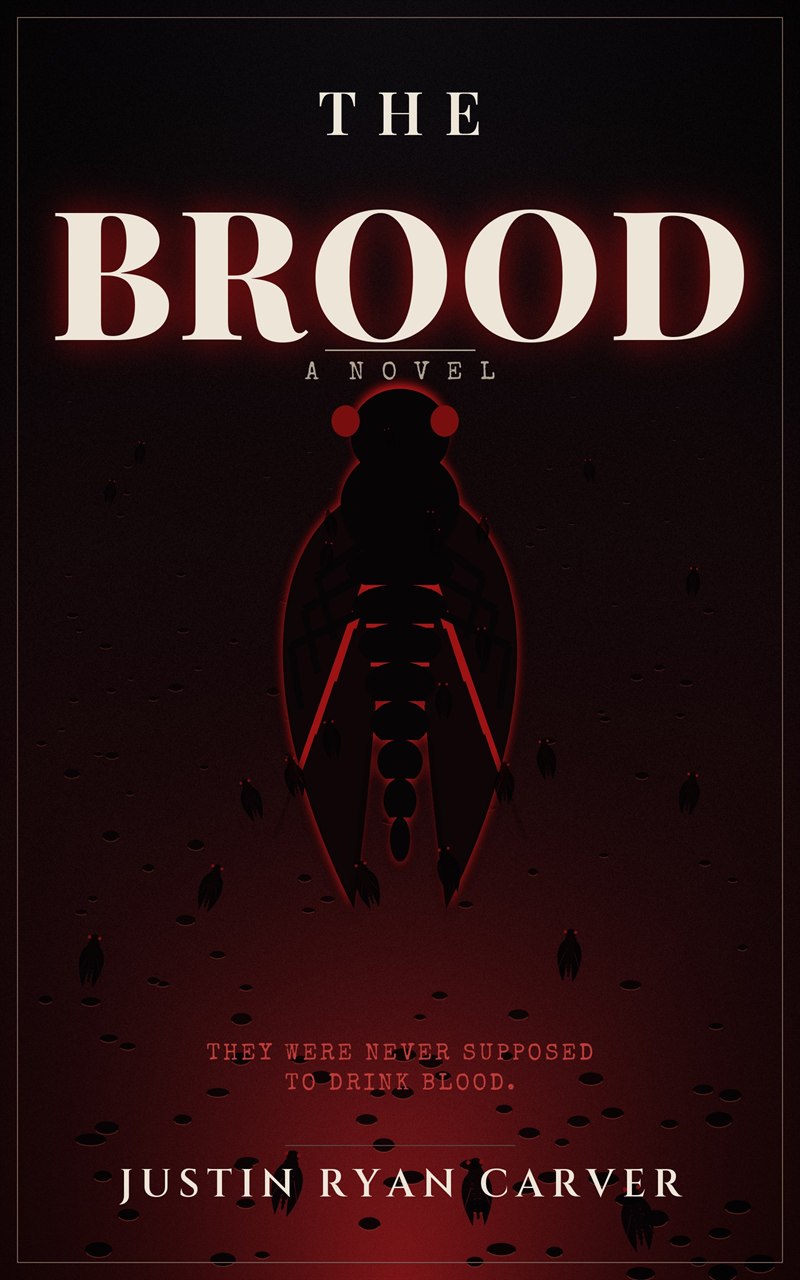 The Brood book cover — a blood-red brood rising from dark ground